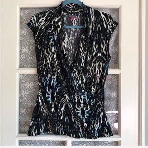 Vince Camuto Sleeveless Multi Colored Leopard Top